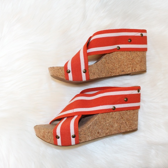 Lucky Brand, Miller platform orange wedges - Picture 4 of 8